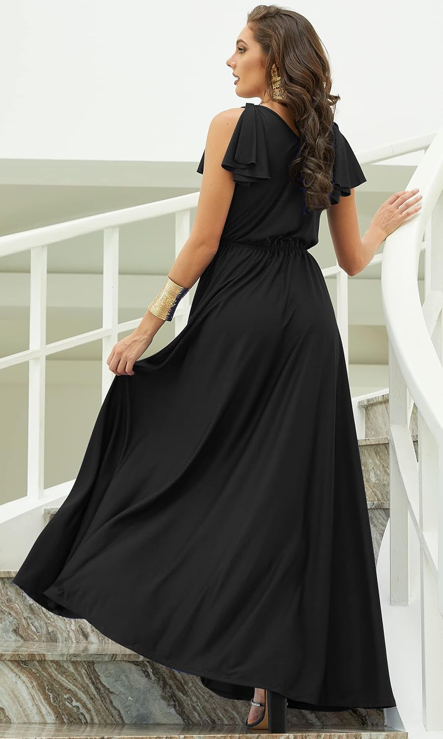 Womens Long Sleeveless Maxi Dress
