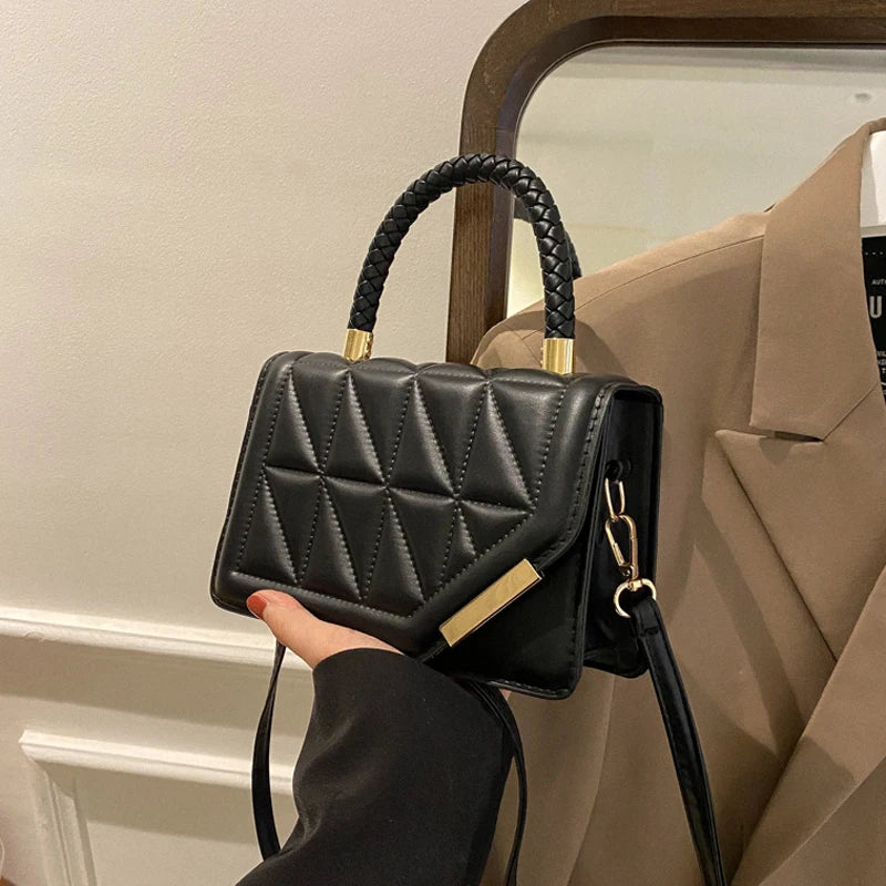 Fashion Shoulder Bag Plaid PU Leather Ladies Handbag Designer Crossbody bag