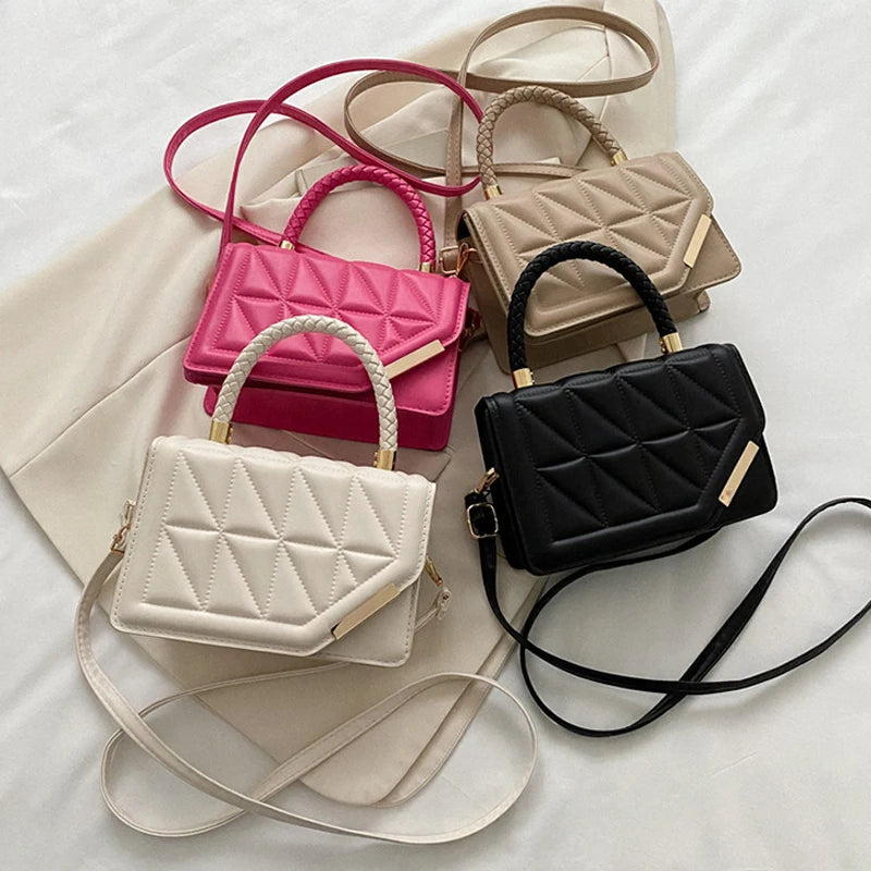 Fashion Shoulder Bag Plaid PU Leather Ladies Handbag Designer Crossbody bag