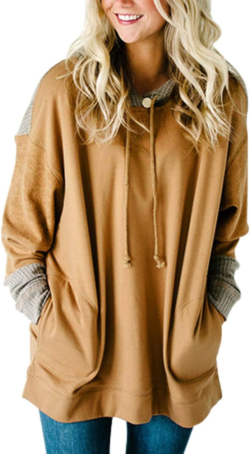 Women'S Oversized Color Block Long Sleeve 