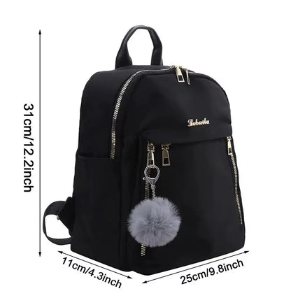 Simple Black Large Capacity Harajuku Style Backpack