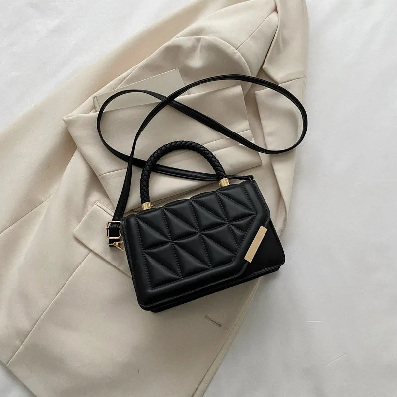 Fashion Shoulder Bag Plaid PU Leather Ladies Handbag Designer Crossbody bag