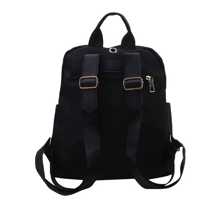 Simple Black Large Capacity Harajuku Style Backpack