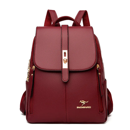 Luxury Women Leather Backpack