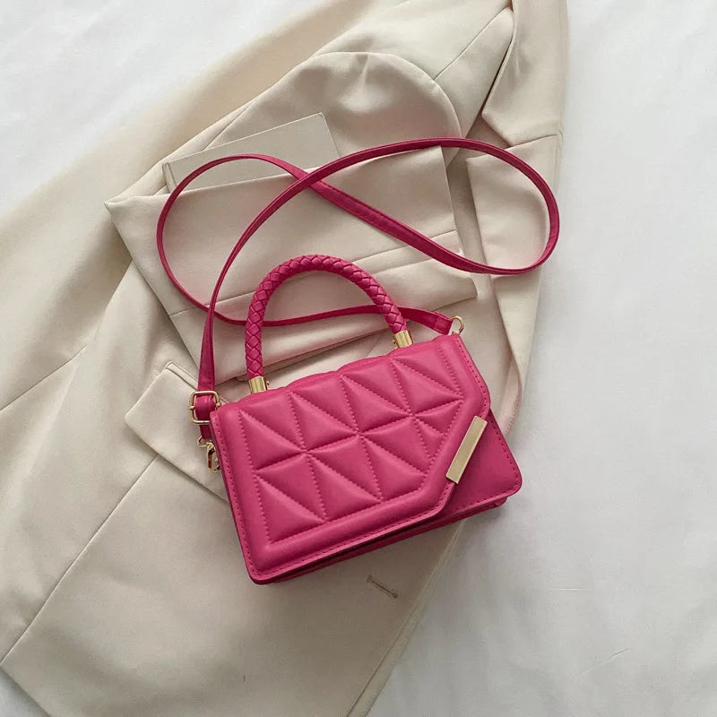 Fashion Shoulder Bag Plaid PU Leather Ladies Handbag Designer Crossbody bag