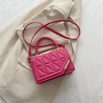 Fashion Shoulder Bag Plaid PU Leather Ladies Handbag Designer Crossbody bag