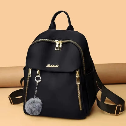 Simple Black Large Capacity Harajuku Style Backpack