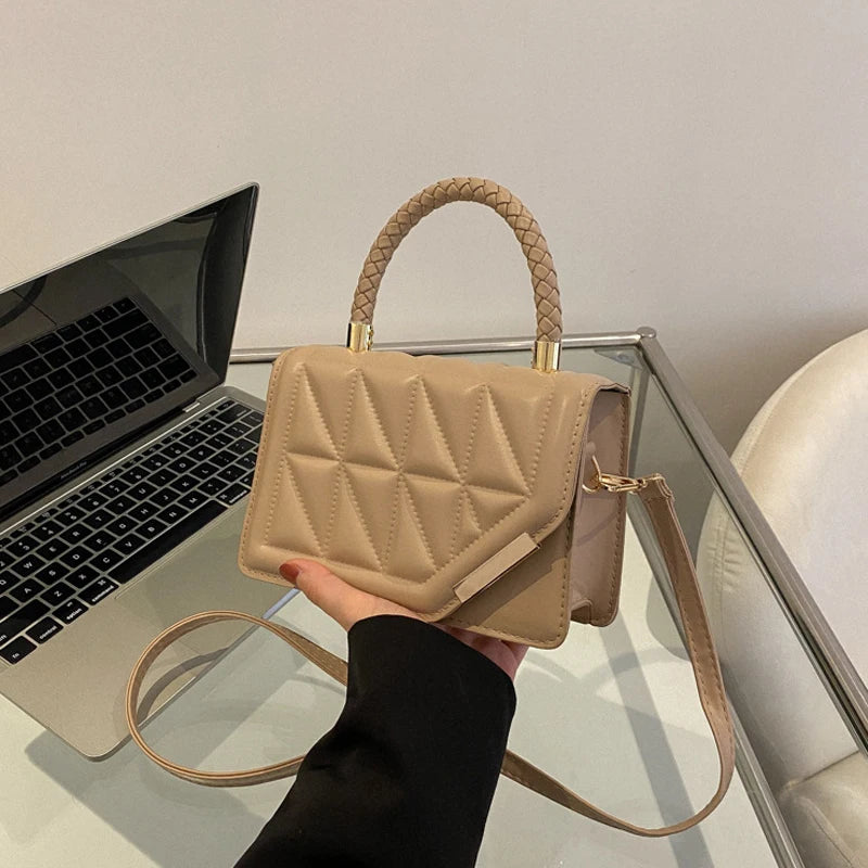 Fashion Shoulder Bag Plaid PU Leather Ladies Handbag Designer Crossbody bag