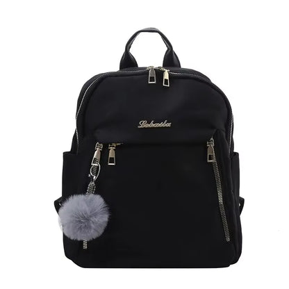 Simple Black Large Capacity Harajuku Style Backpack